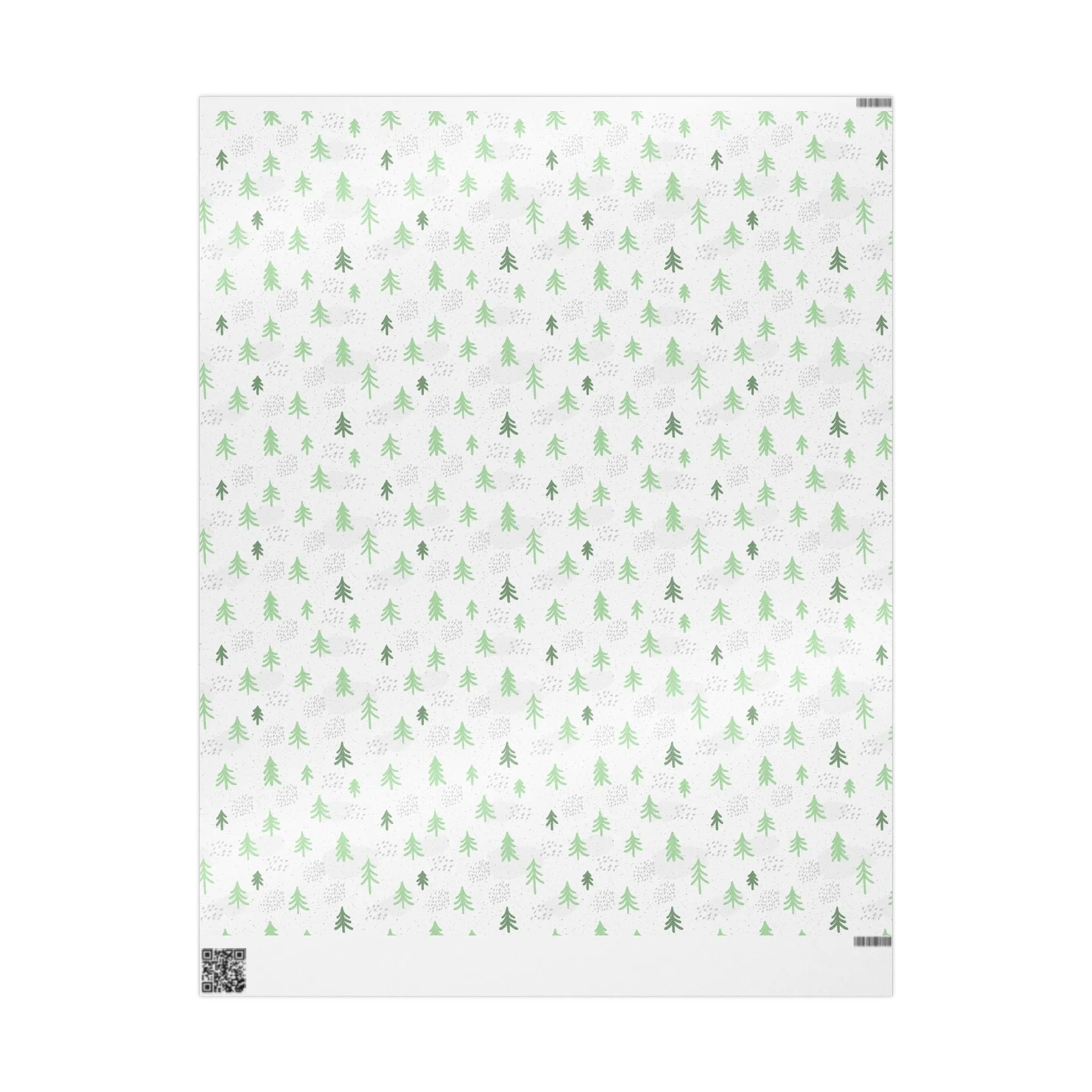 Minimalist Evergreen Wrapping Paper : Modern Holiday Gift Wrap with Simple Green Tree Design, Perfect for Christmas Gifts