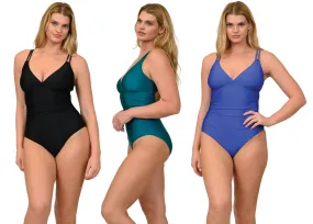 MS-BP1PH25 - Wholesale Women's Shimmering One-Piece Swimsuit