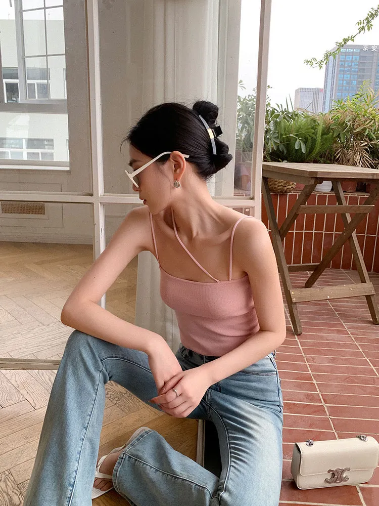 Multi Strap Camisole Top in Pink