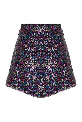 Multicolor Sequined Skirt