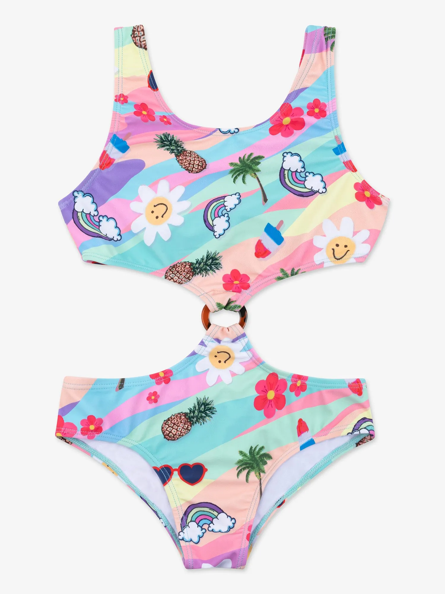 Naomi Printed Cut-Out One Piece Swimsuit