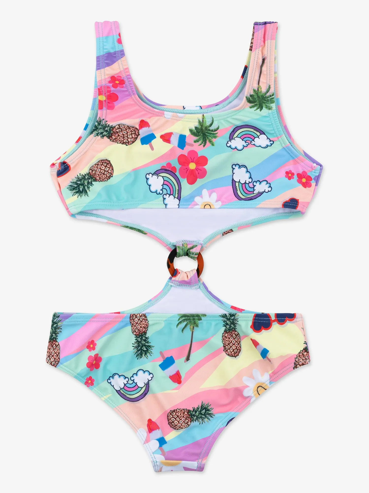 Naomi Printed Cut-Out One Piece Swimsuit