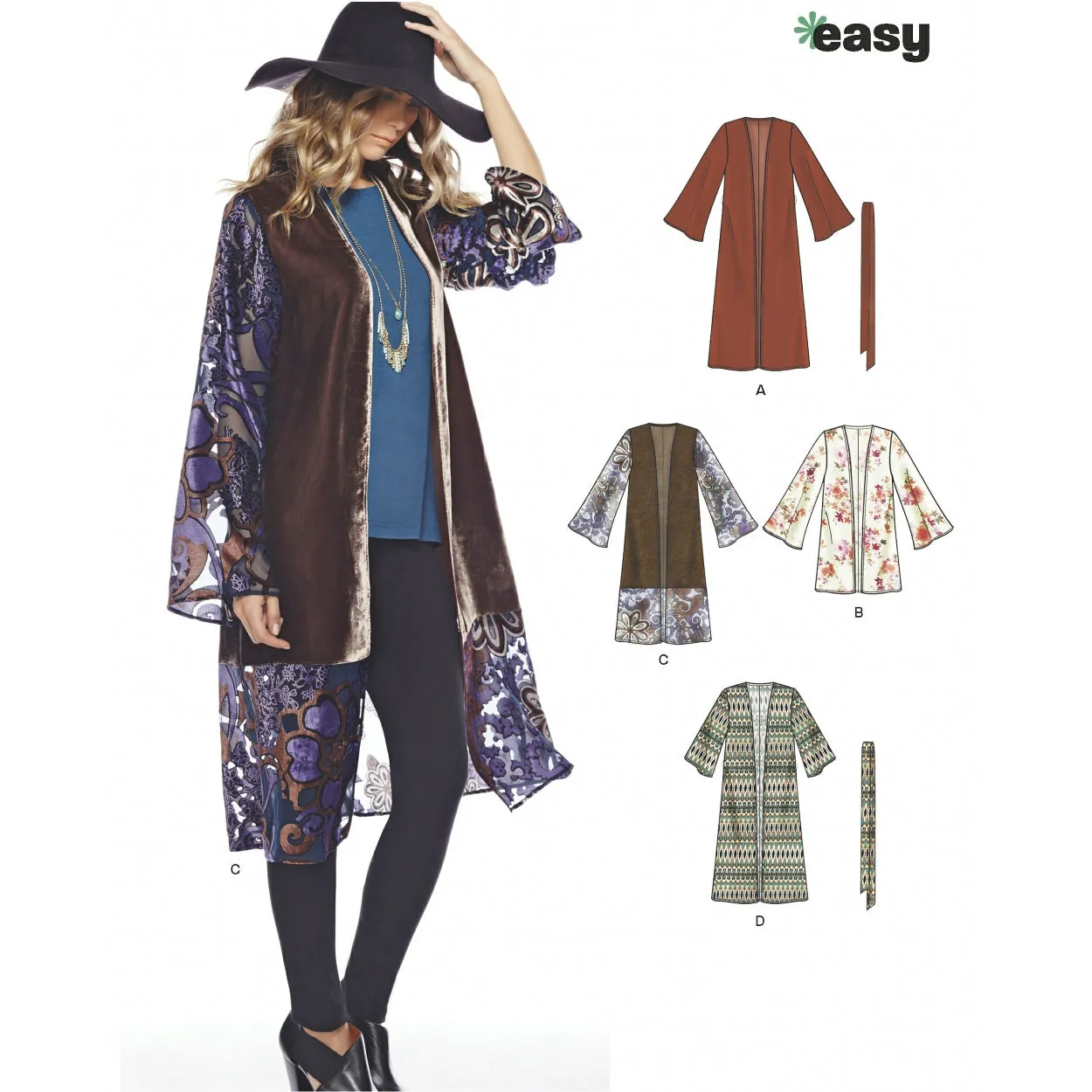 NL6476 Misses' Easy to sew Kimono Pattern