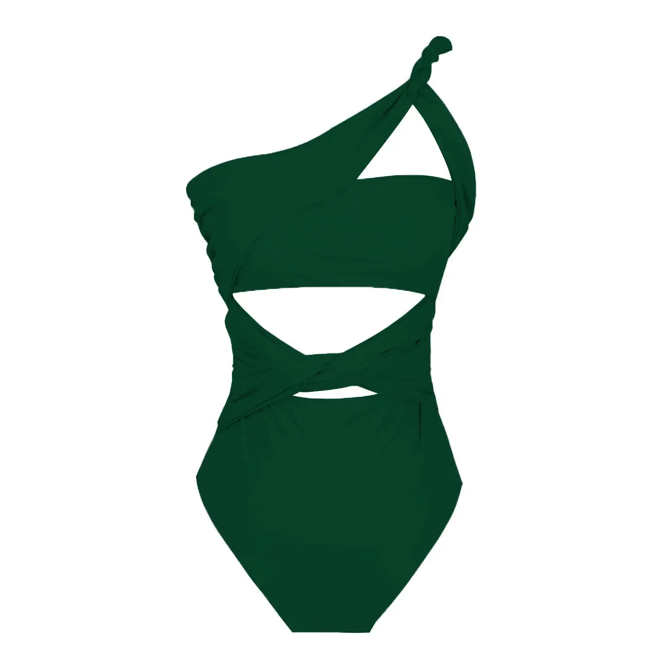One shoulder cutout swimsuit