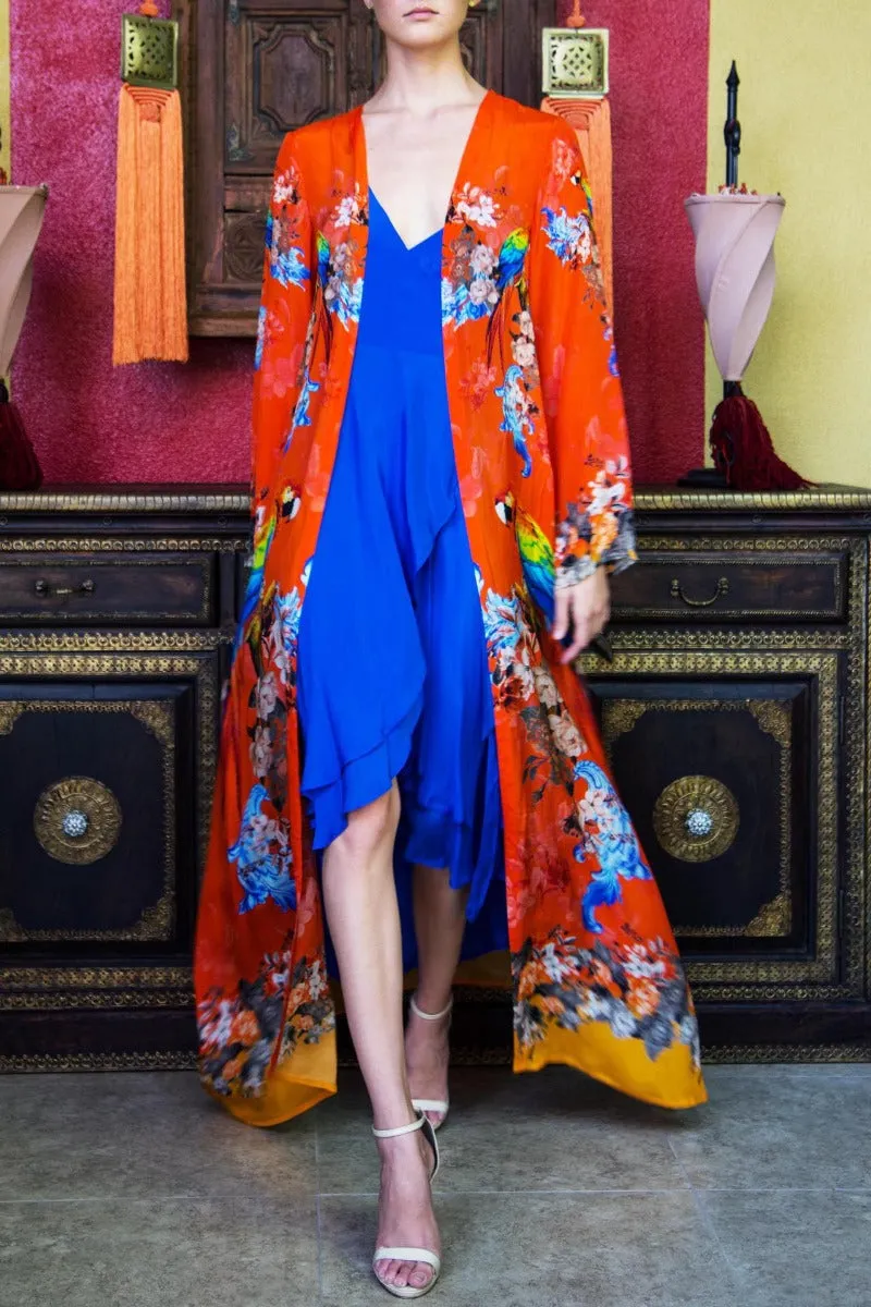 Orange Kaftans And Cover Ups