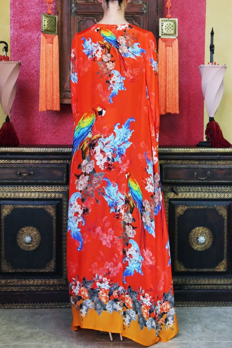 Orange Kaftans And Cover Ups