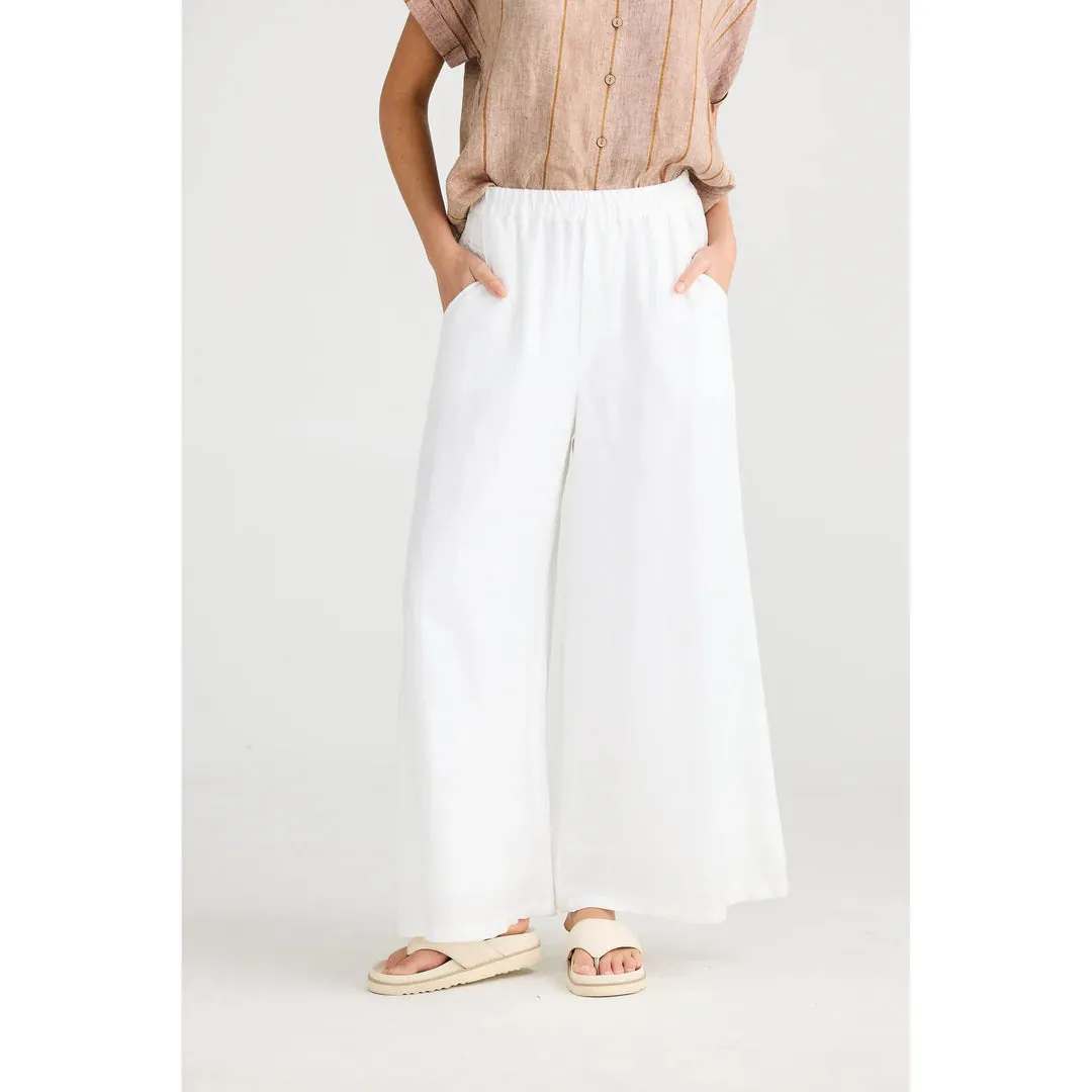 Positano Pant White Linen