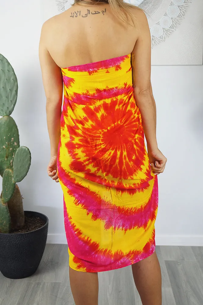 "Tie Dye Spiral" Sarong