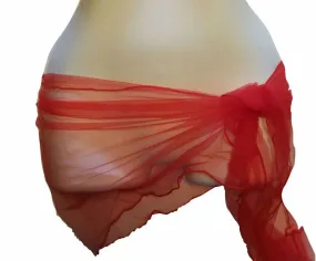 Red Sheer Sarong