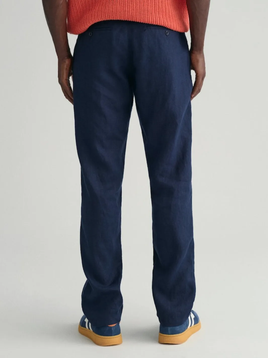 RELAXED FIT LINEN PANTS Marine