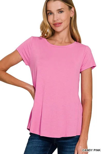 Relaxed Fit Rayon Tee in 4 colors