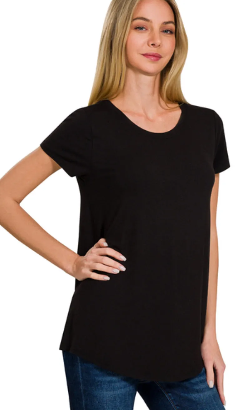 Relaxed Fit Rayon Tee in 4 colors