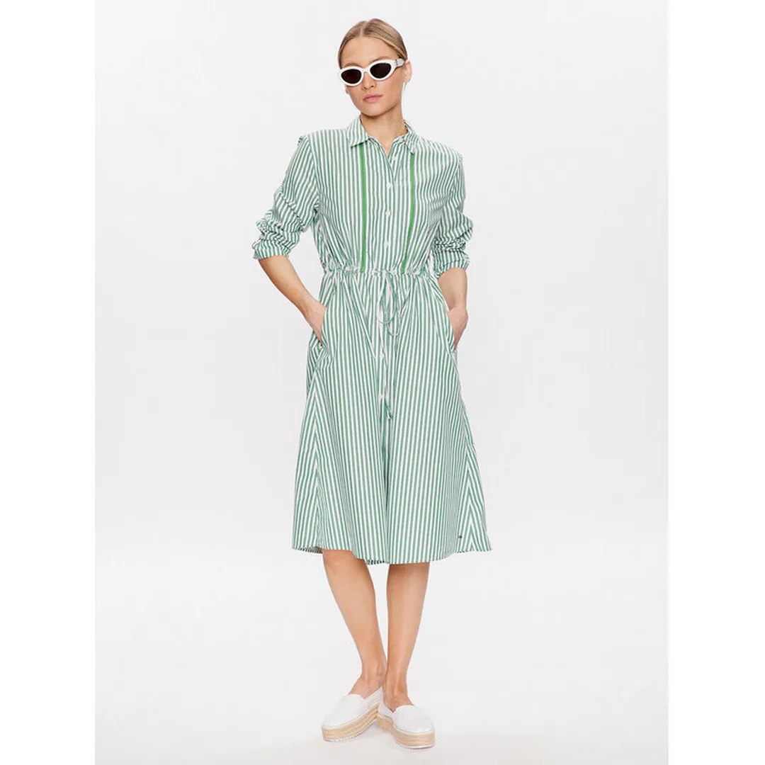Rg Co Stripe Midi Shirt-Dress