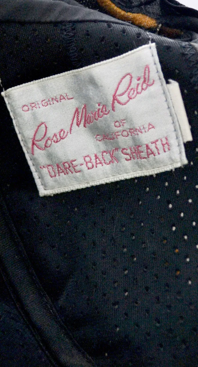 Rose Marie Reid vintage Swimsuit Bare Back Sheath