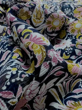 S-7638W FLORAL PRINT SILK VISCOSE CREPON. ITALY