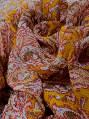 S-7640W PAISLEY PRINT SILK VISCOSE CREPON. ITALY