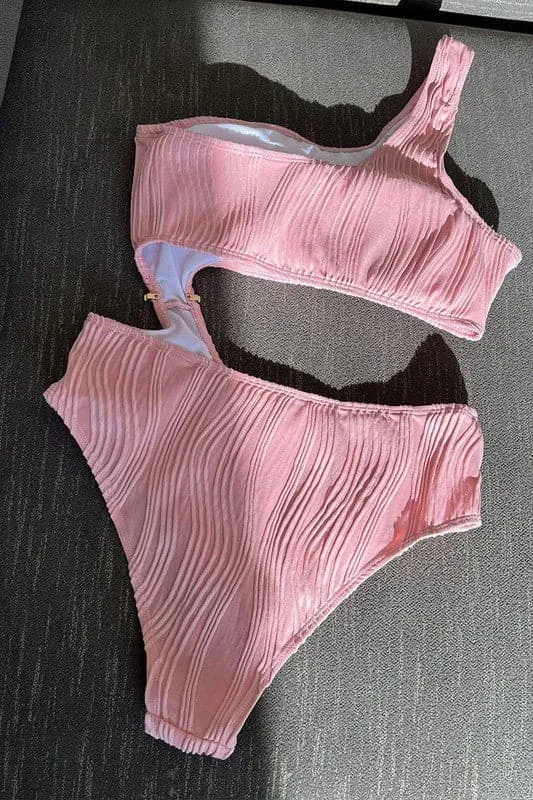 SA878 One Shoulder One Piece Swimsuit