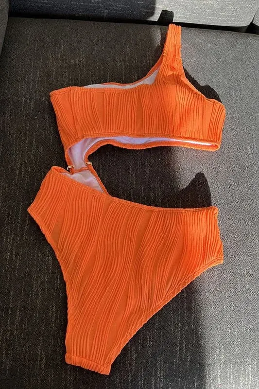 SA878 One Shoulder One Piece Swimsuit