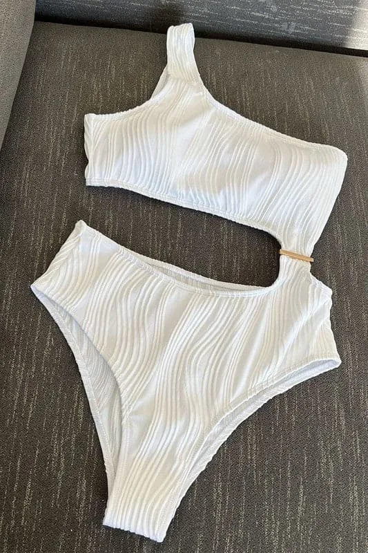 SA878 One Shoulder One Piece Swimsuit