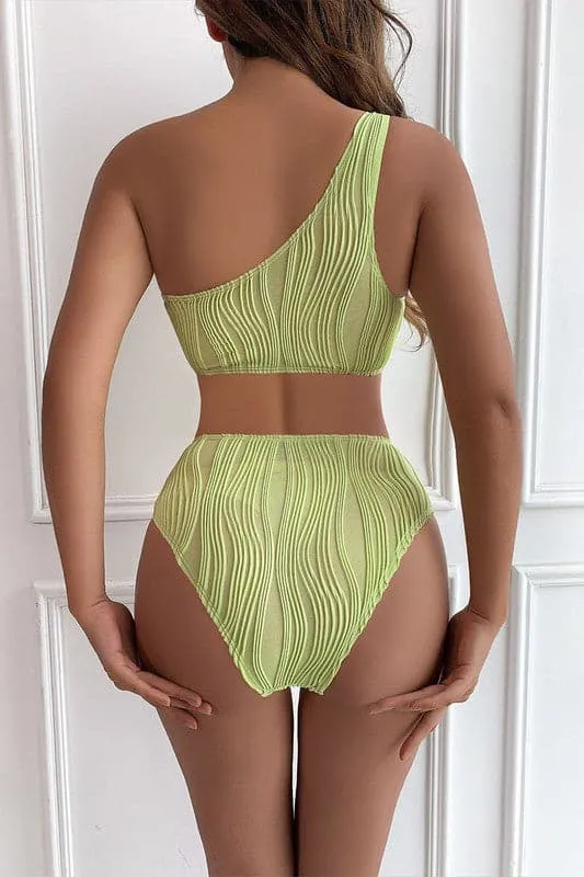SA878 One Shoulder One Piece Swimsuit