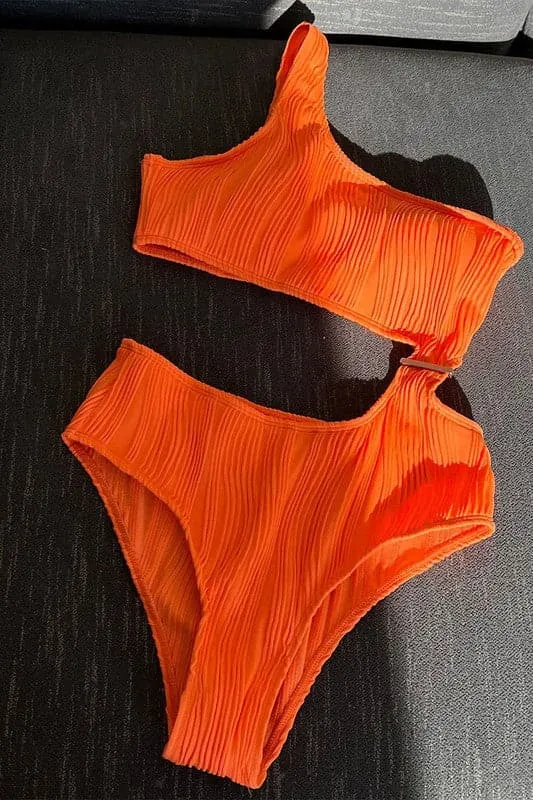 SA878 One Shoulder One Piece Swimsuit