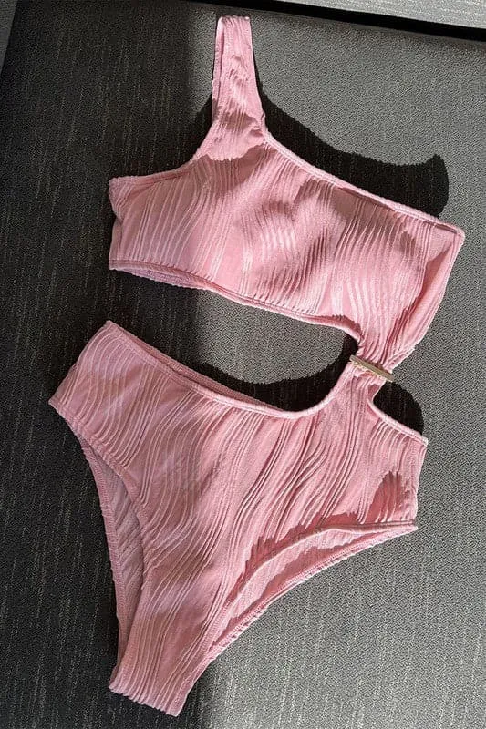 SA878 One Shoulder One Piece Swimsuit