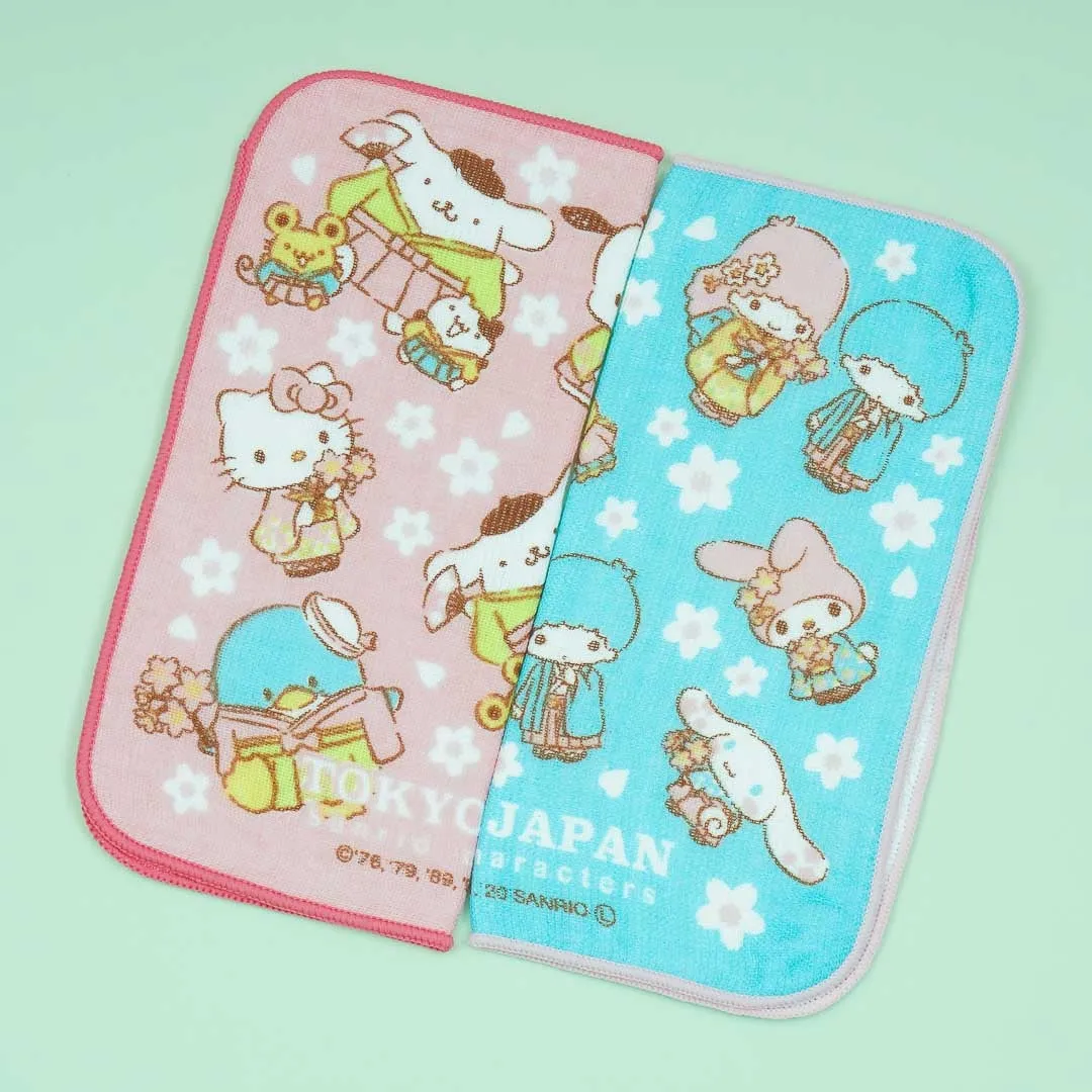 Sanrio Characters Sakura Festival Hand Towel Set - 2 pcs