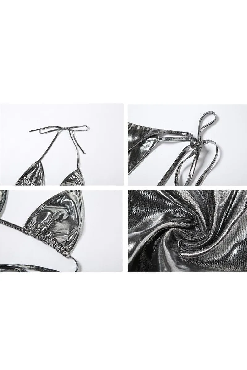 SB227 Metallic Bikini Set