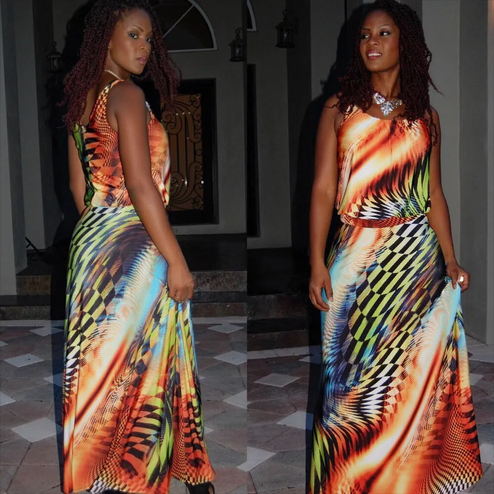 Sexy Fashion Printed Maxi Dress