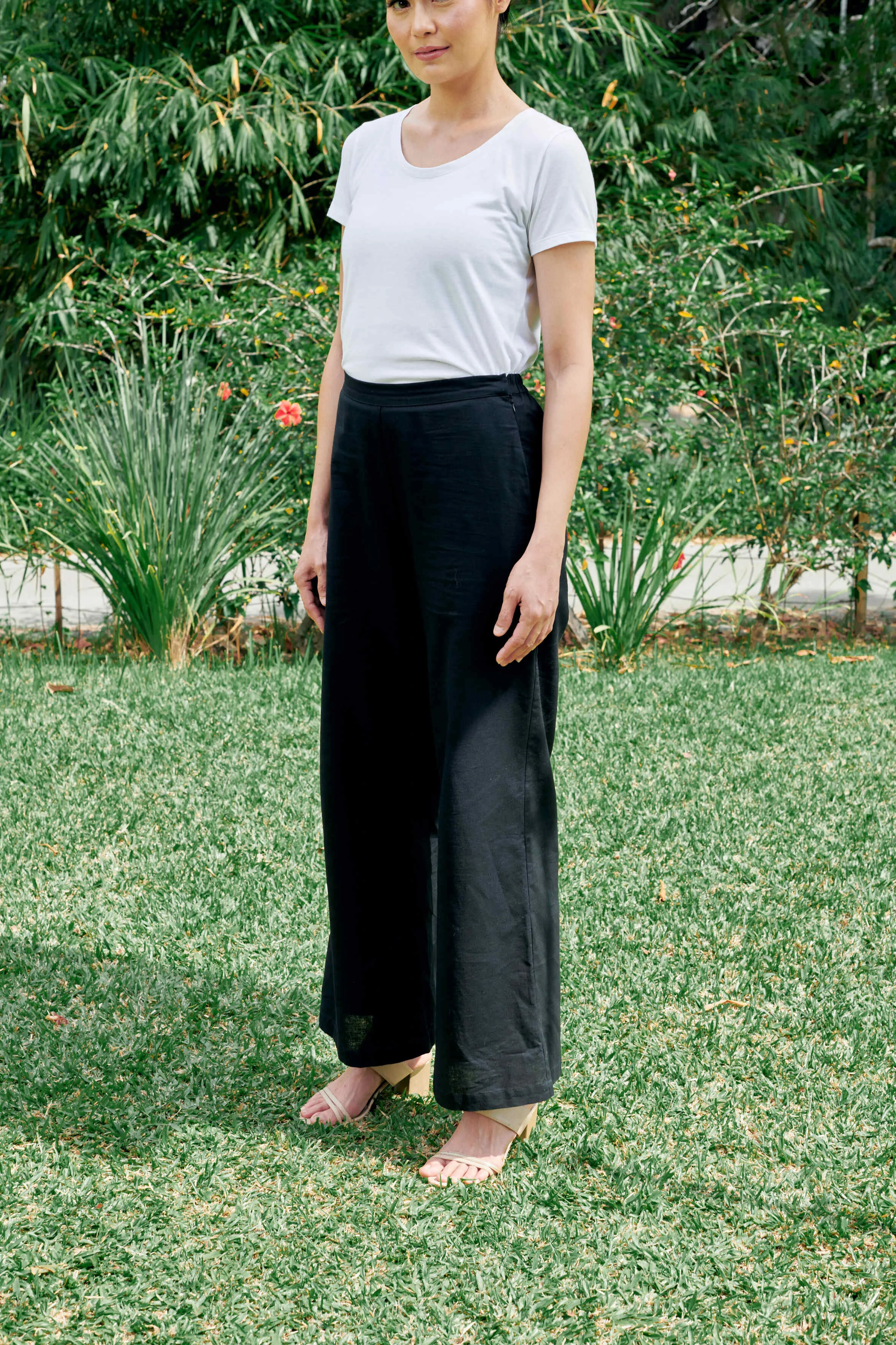 Shea Black Linen Pants