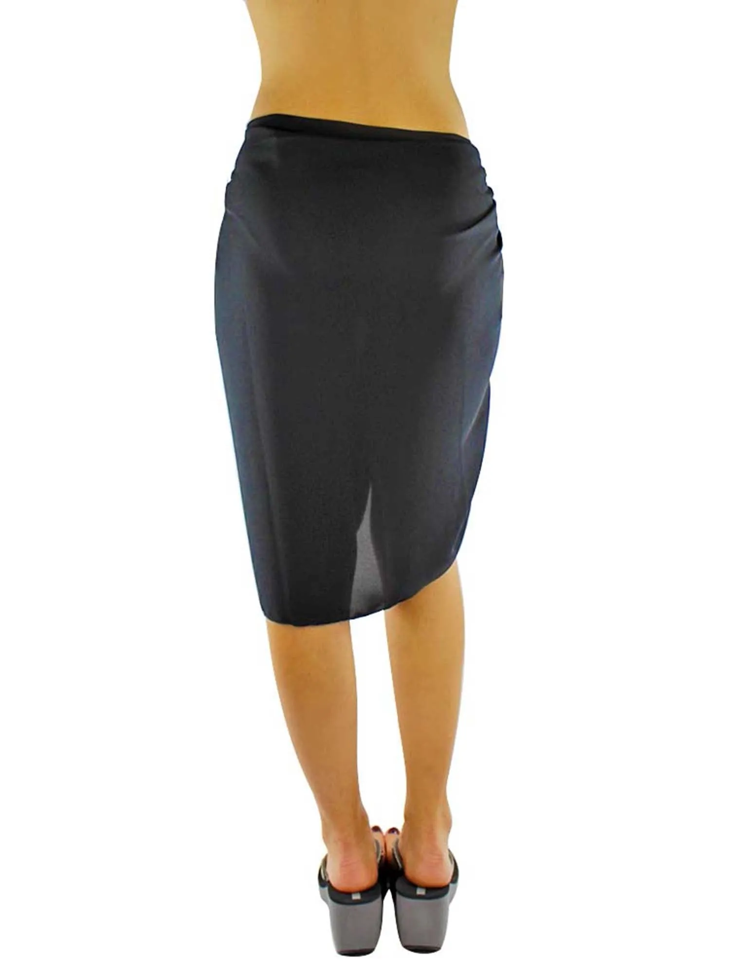 Sheer Knee Length Cover Up Sarong Wrap for Women