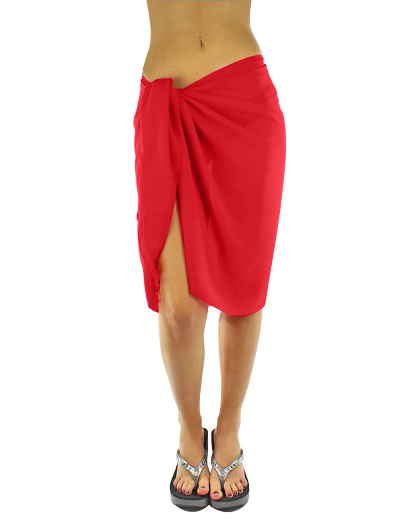 Sheer Knee Length Cover Up Sarong Wrap for Women