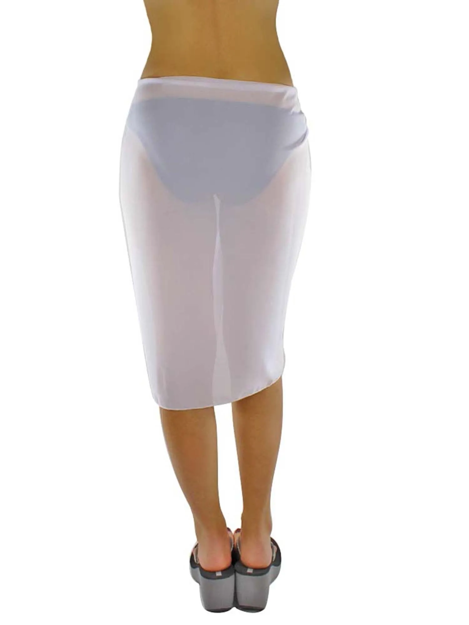 Sheer Knee Length Cover Up Sarong Wrap for Women