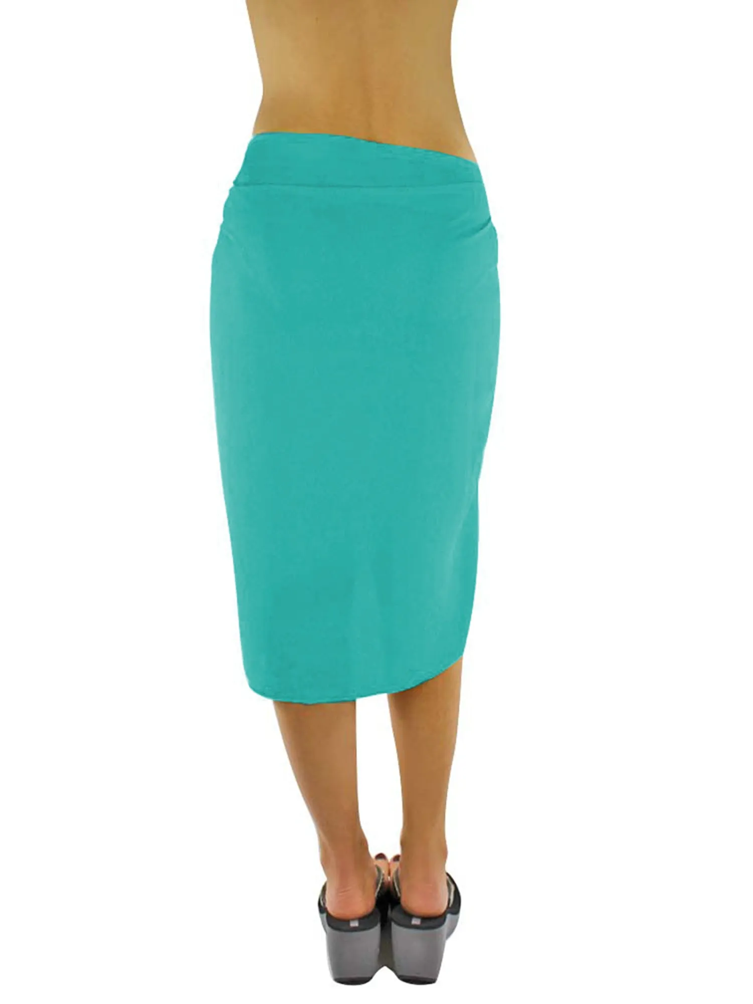 Sheer Knee Length Cover Up Sarong Wrap for Women