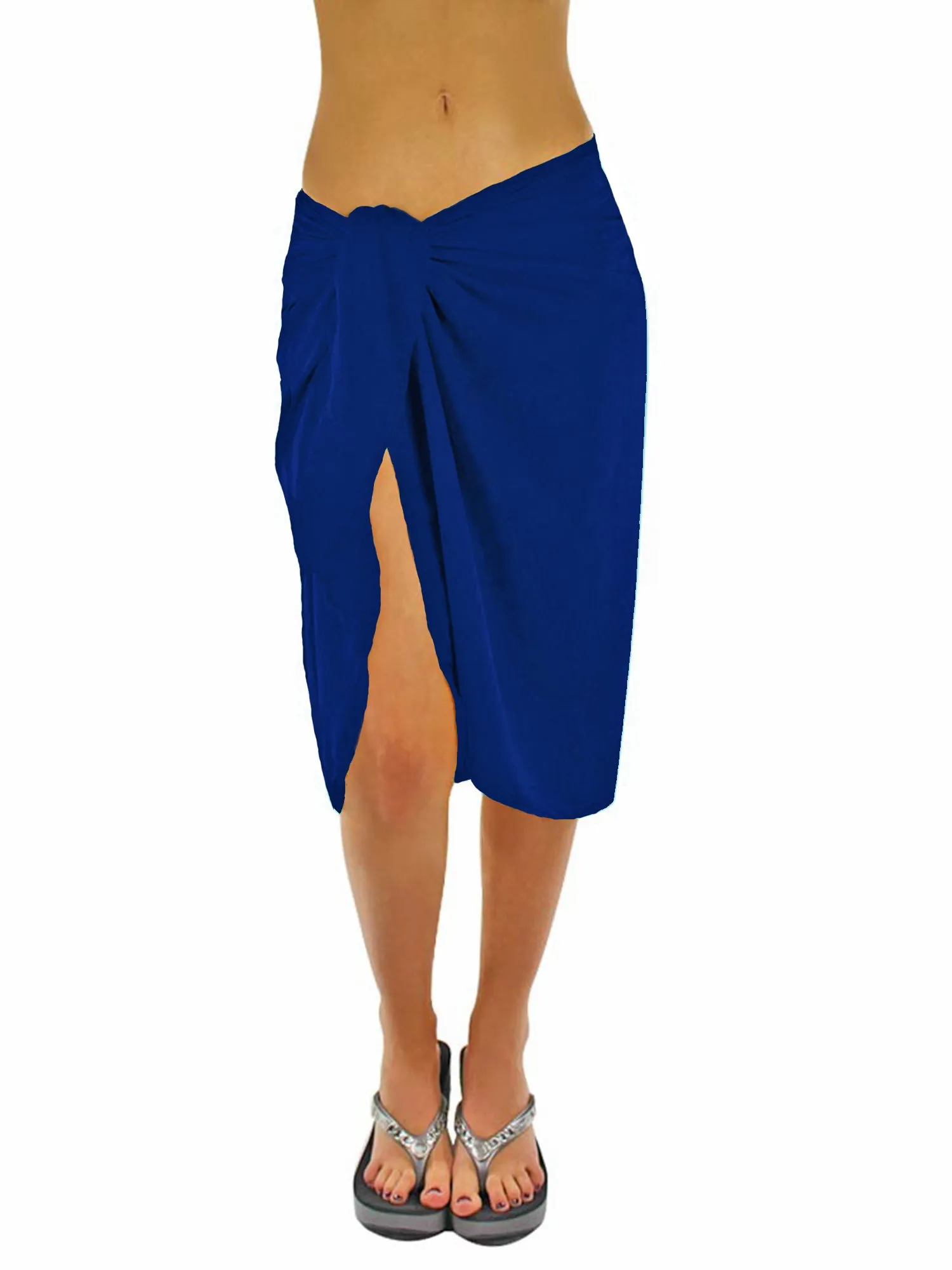 Sheer Knee Length Cover Up Sarong Wrap for Women