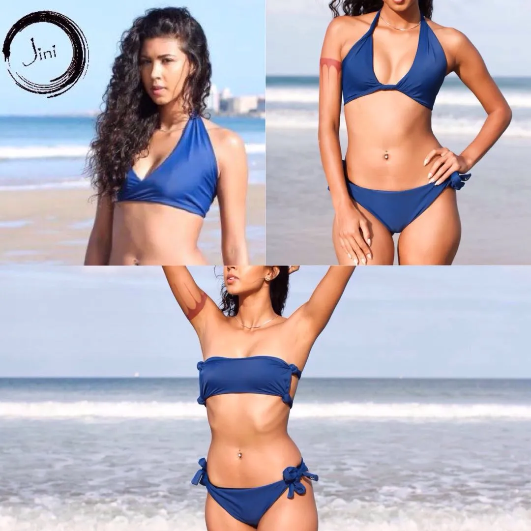 Trendy Bikinis - Solid Blue - Jini® Infinity bikini piece