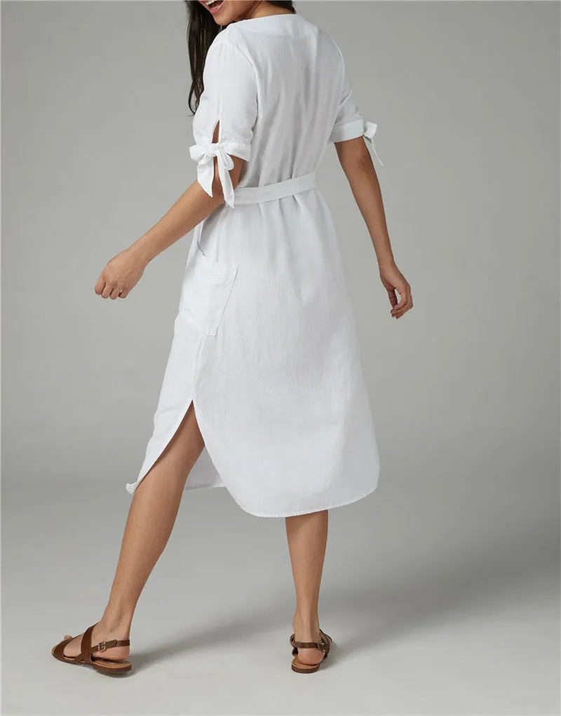 VenusFox New Beach Cover up robe Plage Pocket Swimsuit Cover up Sarong Beach Shirt Tops Bathing Suit Women Beachwear Pareo Tunic #Q469