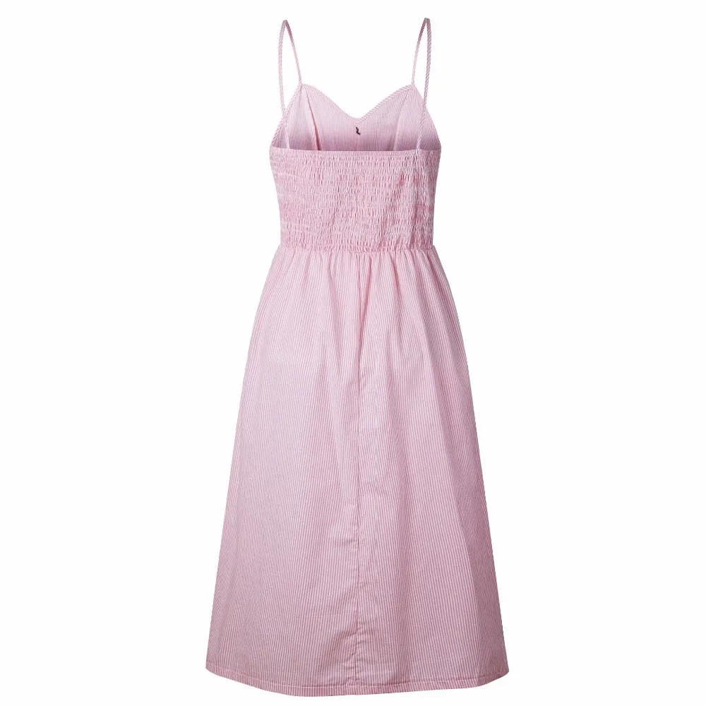 VenusFox Sleeveless Sexy Boho Midi Dress