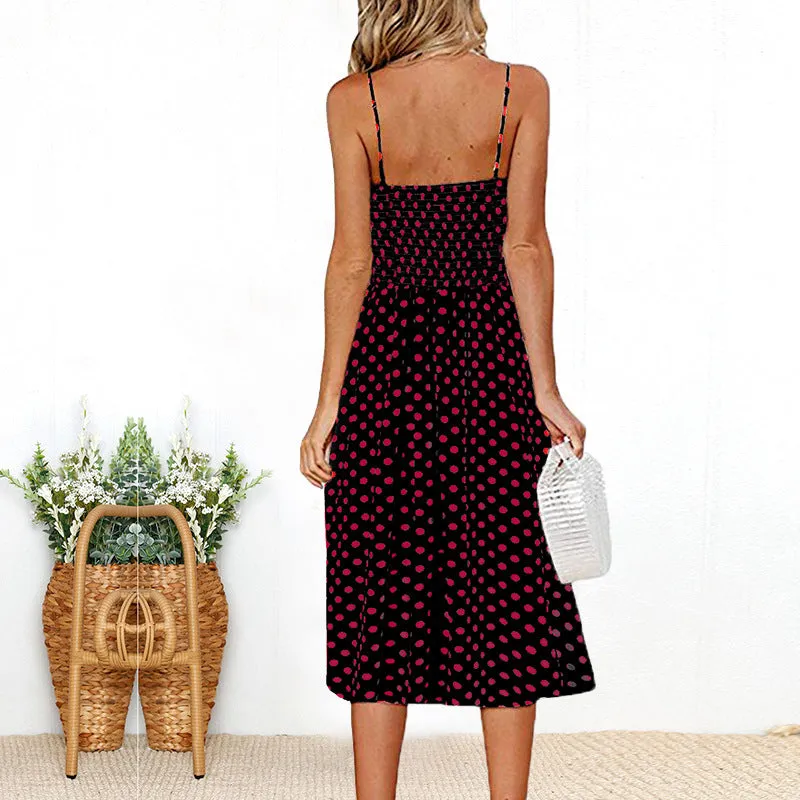 VenusFox Sleeveless Sexy Boho Midi Dress