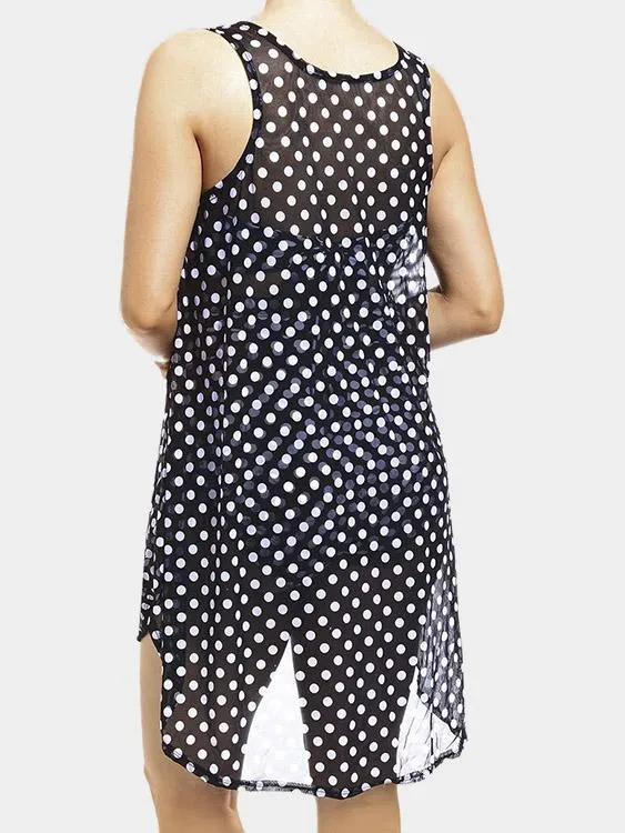 Wholesale Black Round Neck Sleeveless Beachwear