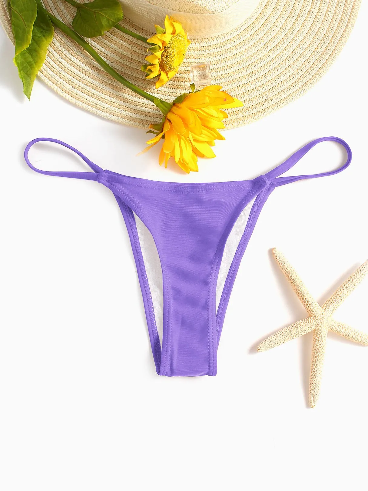 Wholesale Sexy High Waisted T-Back Hipster Bikini Bottoms