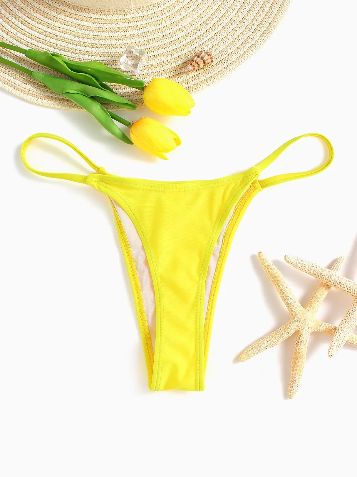 Wholesale Sexy High Waisted T-Back Hipster Bikini Bottoms