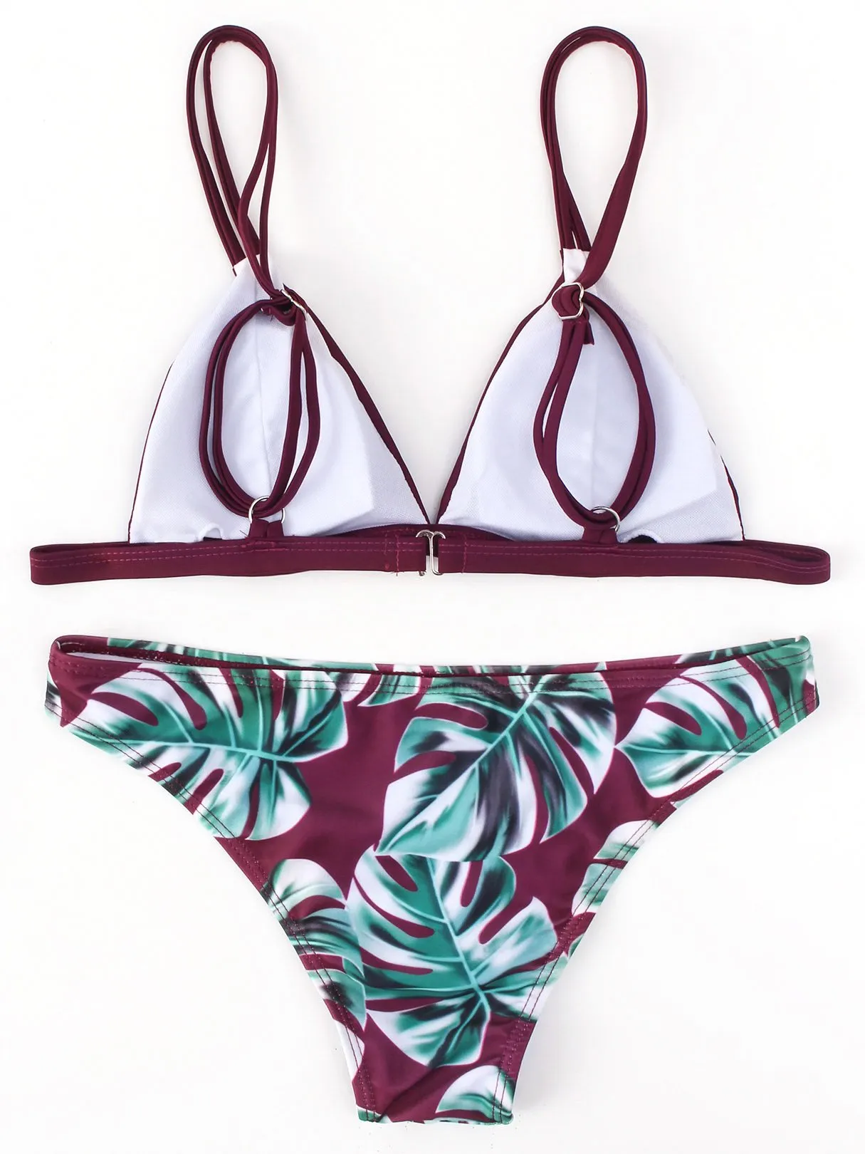 Wholesale Sleeveless Floral Print Two Piece Bikini