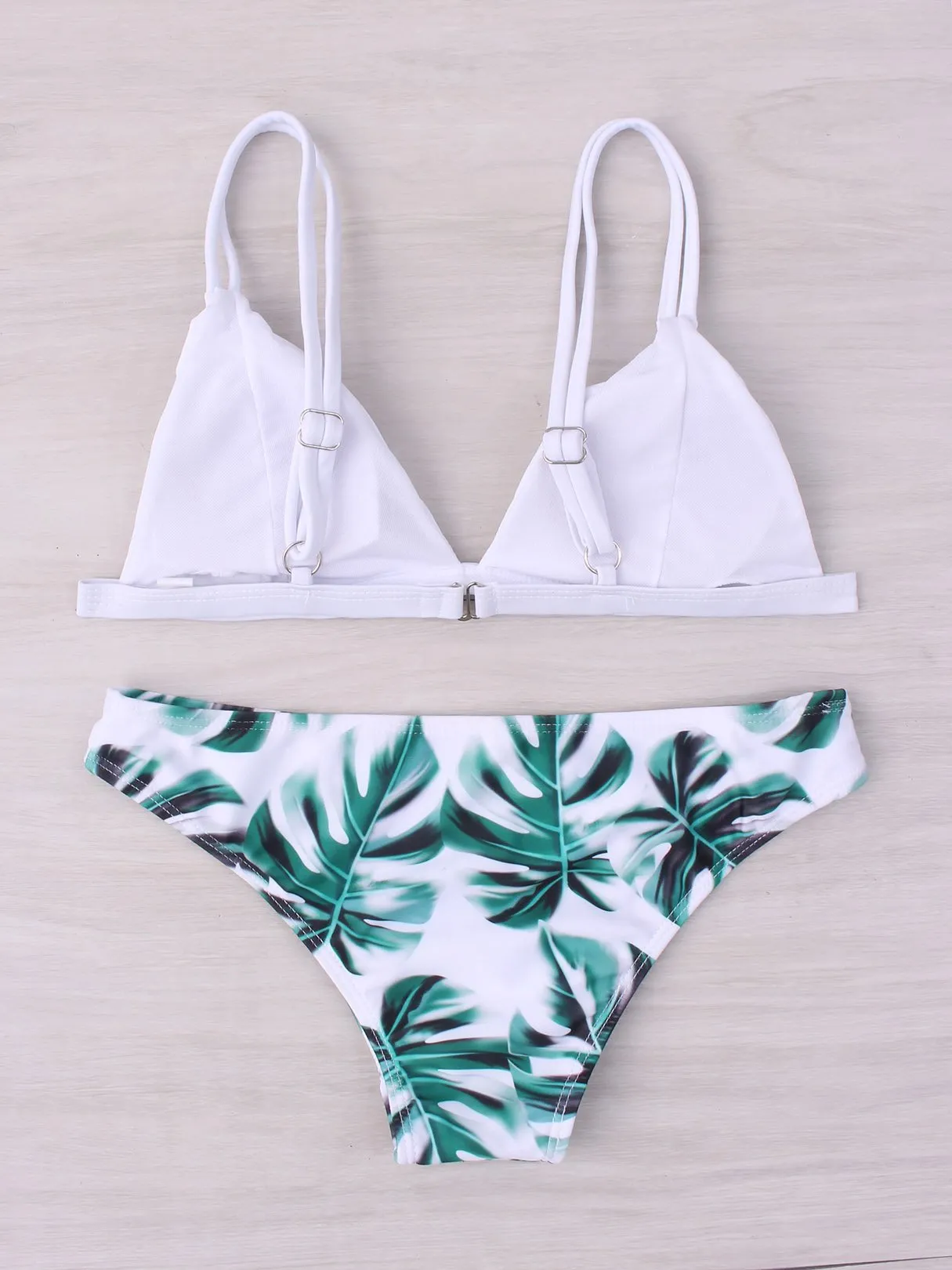 Wholesale Sleeveless Floral Print Two Piece Bikini