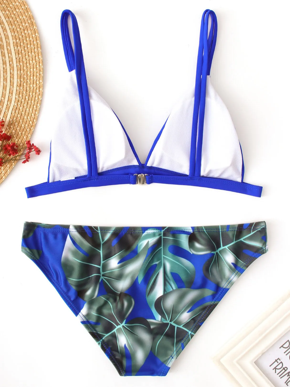 Wholesale Sleeveless Floral Print Two Piece Bikini