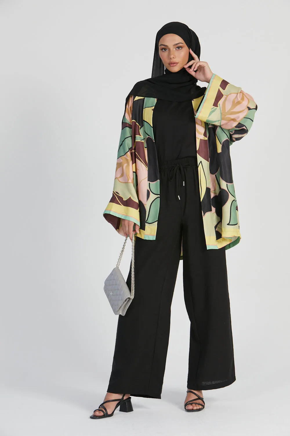 Wide Leg Trousers - Black