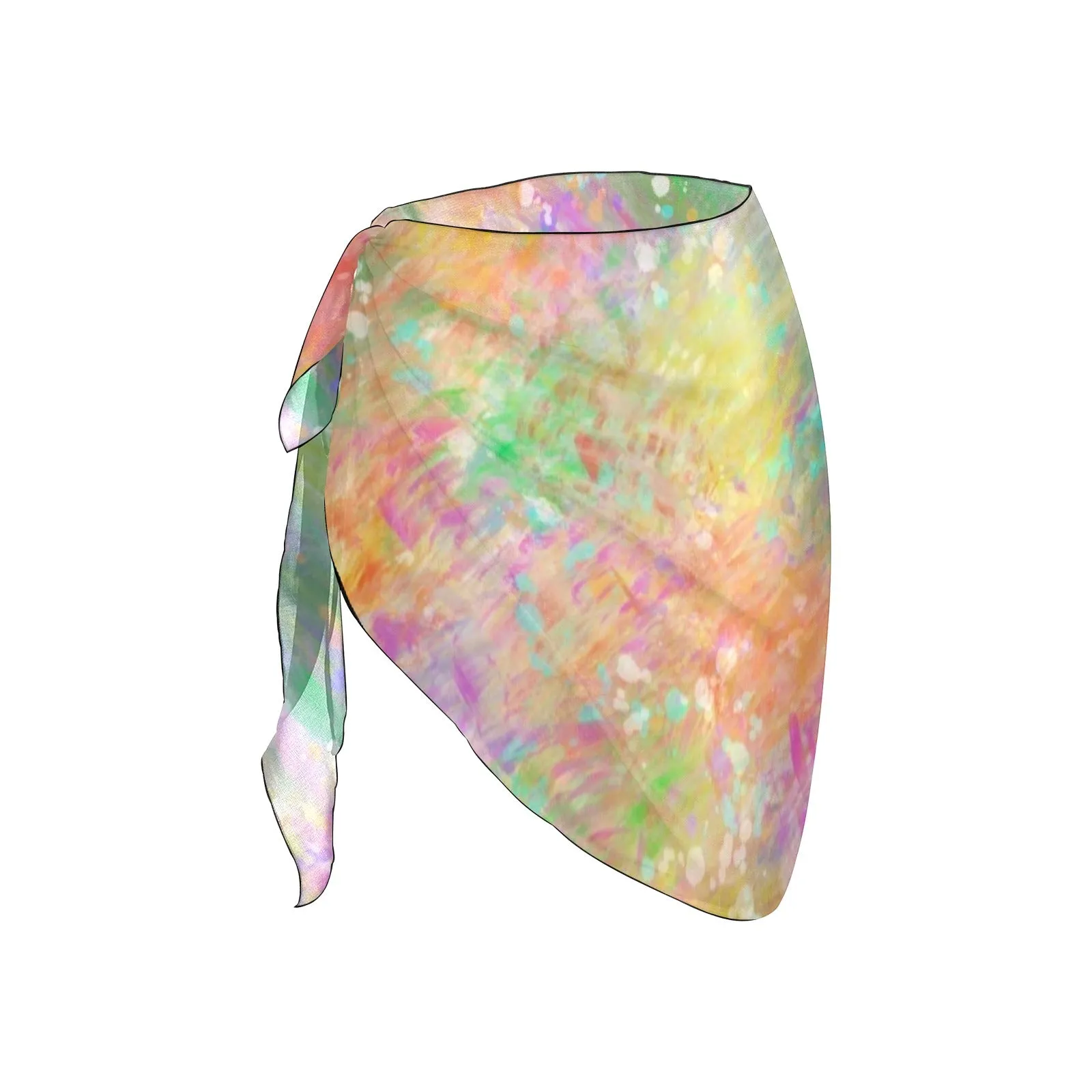 Windswept Spring Short Chiffon Sarong Wrap up to 5 XL (FWS)