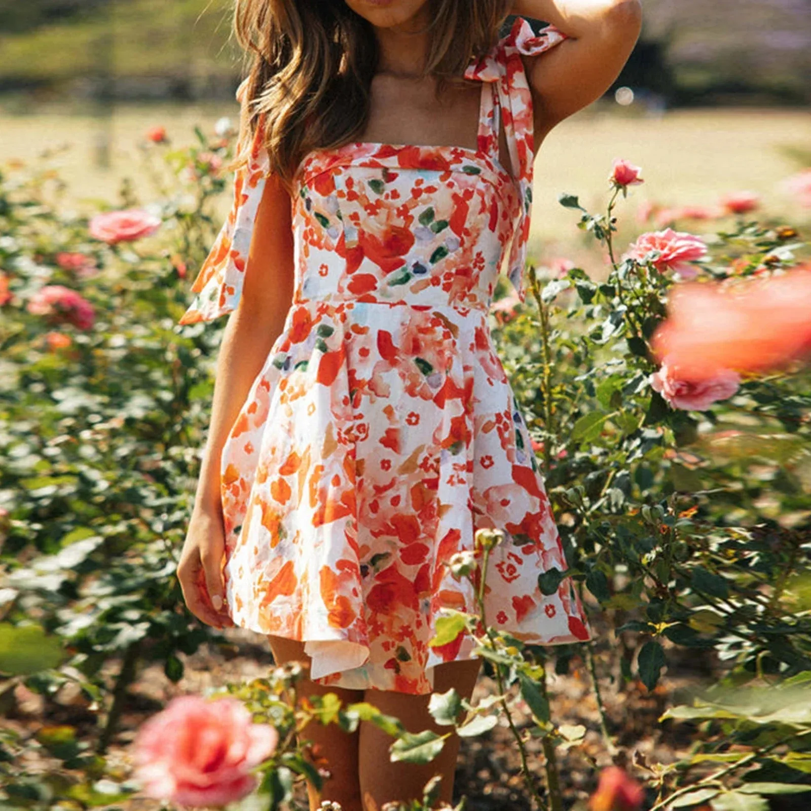 Women Sleeveless 2024 Summer Dresses Sexy Tube Corset Flowy Sundresses Mini Dress