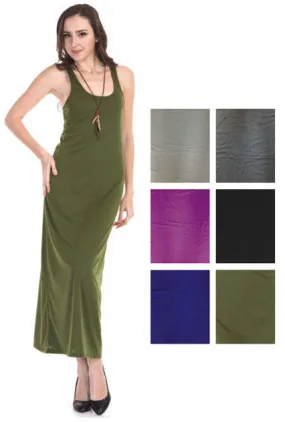 women's long sundresses - solid colors Case of 48