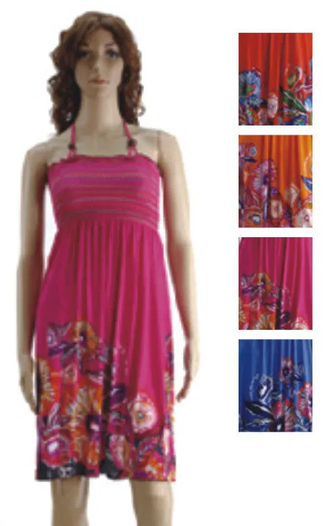 women's sundresses - bright floral prints Case of 72